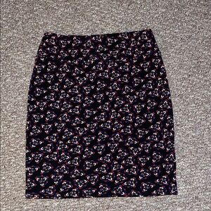LulaRoe Stylish Black Patterned Women's pencil Skirt size XL
